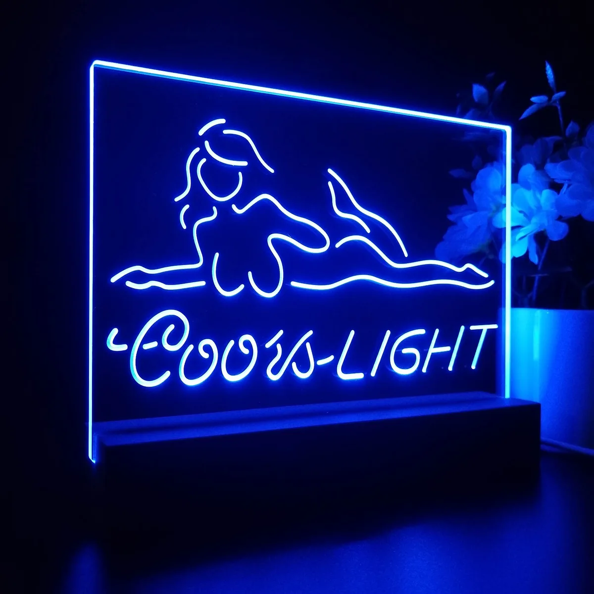 Coors Light Girl 3 LED Desk Light
