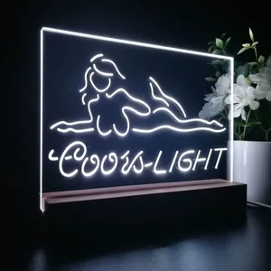 Coors Light Girl 3 LED Desk Light