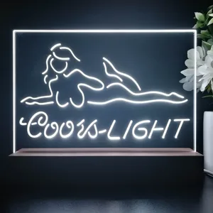 Coors Light Girl 3 LED Desk Light