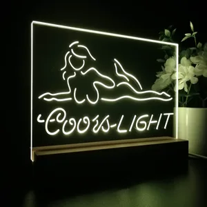 Coors Light Girl 3 LED Desk Light
