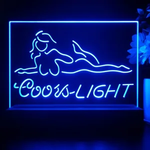 Coors Light Girl 3 LED Desk Light