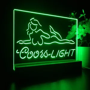 Coors Light Girl 3 LED Desk Light