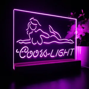 Coors Light Girl 3 LED Desk Light