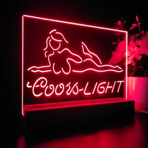 Coors Light Girl 3 LED Desk Light
