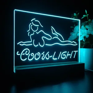 Coors Light Girl 3 LED Desk Light
