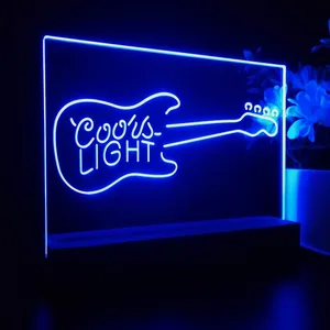 Coors Light Guitar LED Desk Light