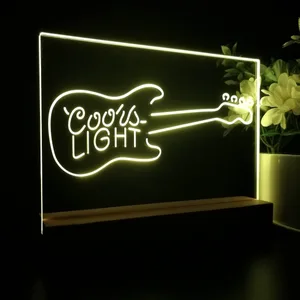 Coors Light Guitar LED Desk Light