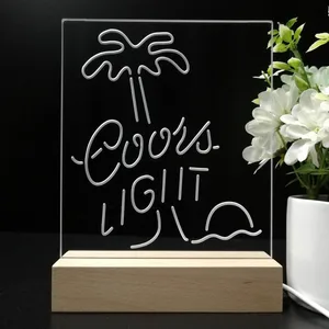Coors Light Palm Tree LED Desk Light