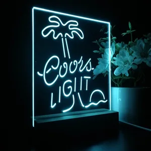 Coors Light Palm Tree LED Desk Light