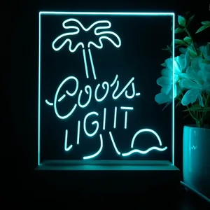 Coors Light Palm Tree LED Desk Light