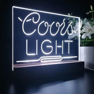 Coors Light Plain Banner LED Desk Light