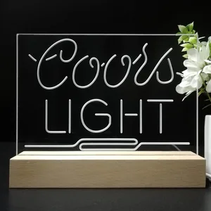 Coors Light Plain Banner LED Desk Light