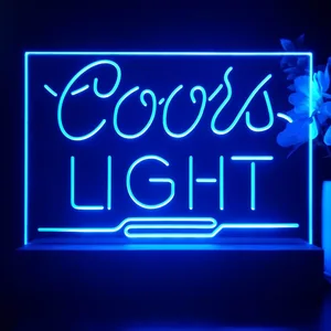 Coors Light Plain Banner LED Desk Light
