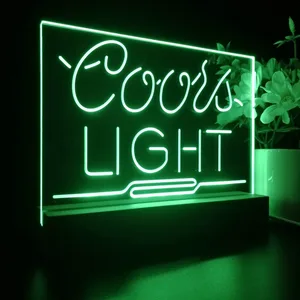 Coors Light Plain Banner LED Desk Light
