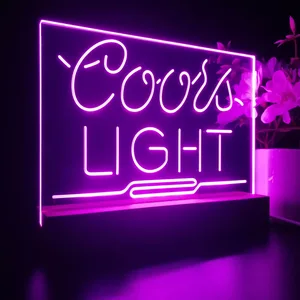 Coors Light Plain Banner LED Desk Light