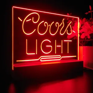 Coors Light Plain Banner LED Desk Light
