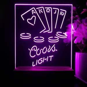 Coors Light Poker Ace Series LED Desk Light