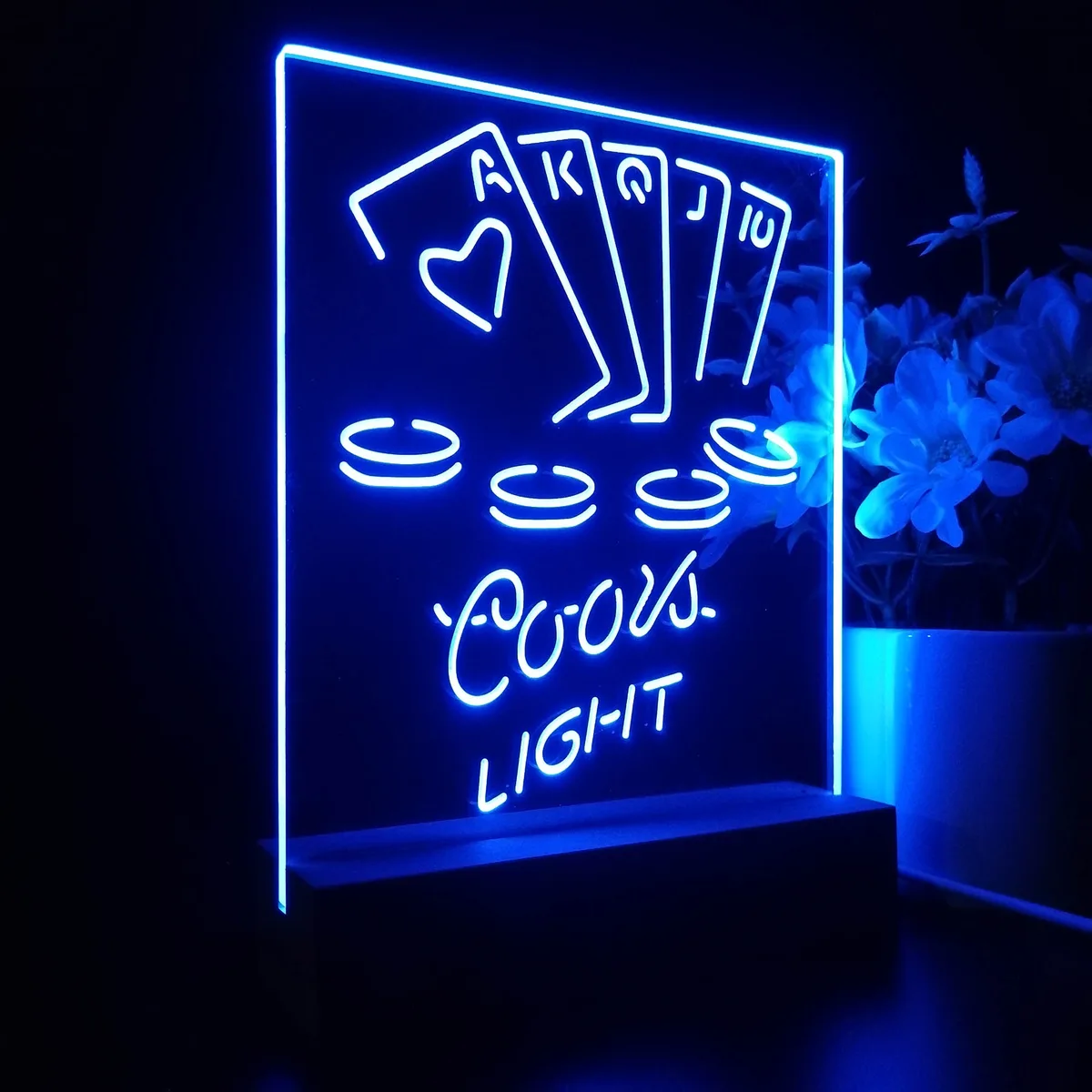 Coors Light Poker Ace Series LED Desk Light
