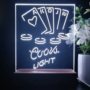 Coors Light Poker Ace Series LED Desk Light