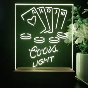Coors Light Poker Ace Series LED Desk Light