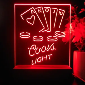 Coors Light Poker Ace Series LED Desk Light