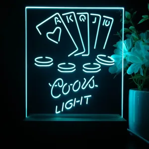 Coors Light Poker Ace Series LED Desk Light
