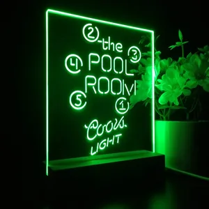 Coors Light Pool Room Billiards LED Desk Light