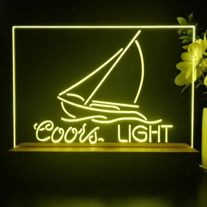 Coors Light Sailboat 2 LED Desk Light