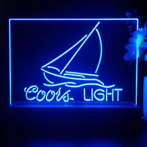 Coors Light Sailboat 2 LED Desk Light