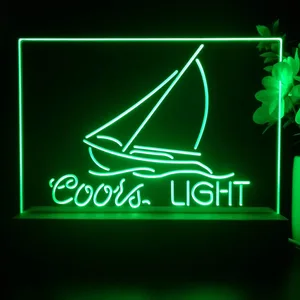 Coors Light Sailboat 2 LED Desk Light