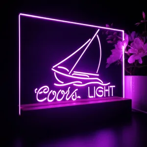 Coors Light Sailboat 2 LED Desk Light