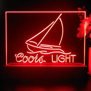 Coors Light Sailboat 2 LED Desk Light