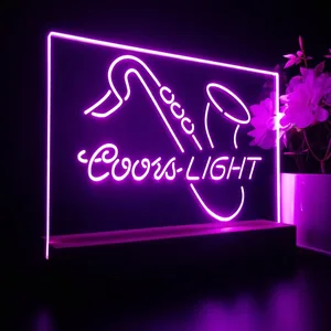 Coors Light Saxophone 2 LED Desk Light
