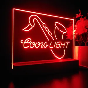 Coors Light Saxophone 2 LED Desk Light