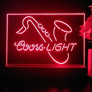 Coors Light Saxophone 2 LED Desk Light