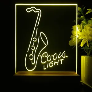 Coors Light Saxophone LED Desk Light