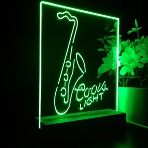Coors Light Saxophone LED Desk Light