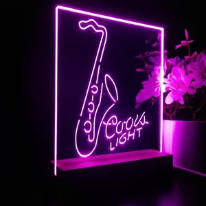 Coors Light Saxophone LED Desk Light