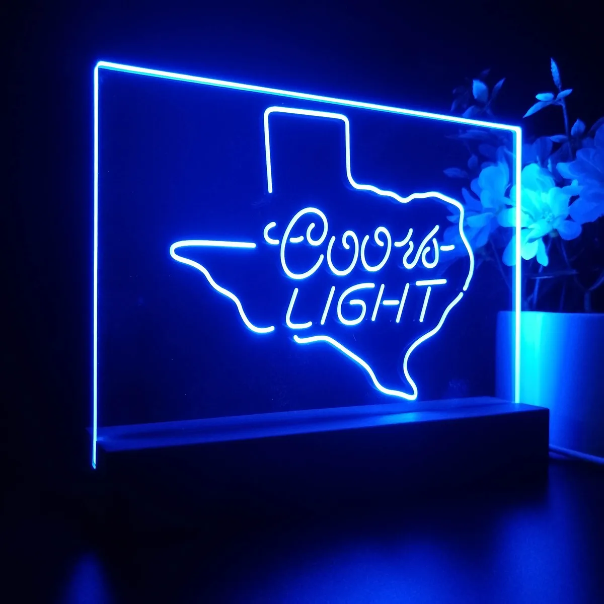 Coors Light Texas Map LED Desk Light