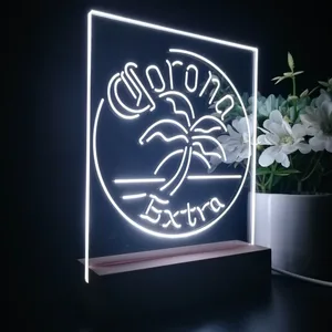 Corona Extra Round Palm Tree LED Desk Light