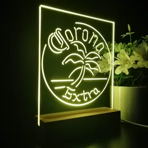Corona Extra Round Palm Tree LED Desk Light