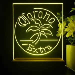 Corona Extra Round Palm Tree LED Desk Light