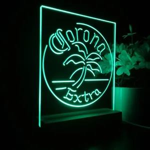 Corona Extra Round Palm Tree LED Desk Light