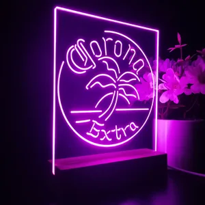 Corona Extra Round Palm Tree LED Desk Light