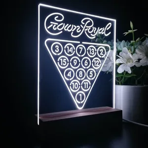 Crown Royal 15 Ball Billiards Pool LED Desk Light