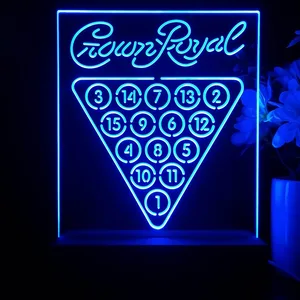 Crown Royal 15 Ball Billiards Pool LED Desk Light