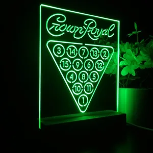 Crown Royal 15 Ball Billiards Pool LED Desk Light