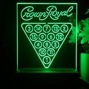 Crown Royal 15 Ball Billiards Pool LED Desk Light