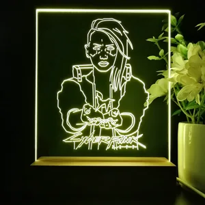 Cyberpunk 2077 Female V LED Desk Light