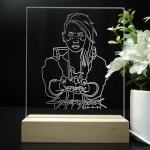 Cyberpunk 2077 Female V LED Desk Light
